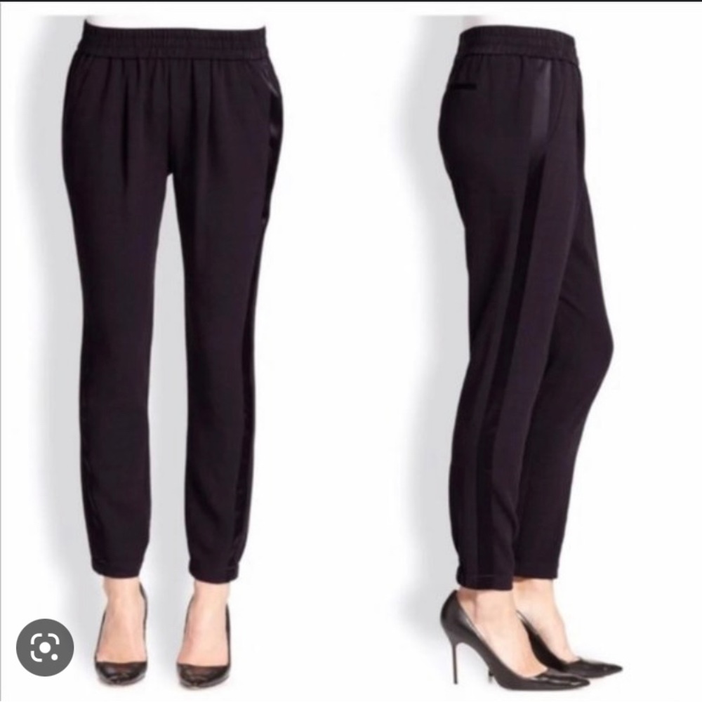 Rebecca Taylor black tux joggers